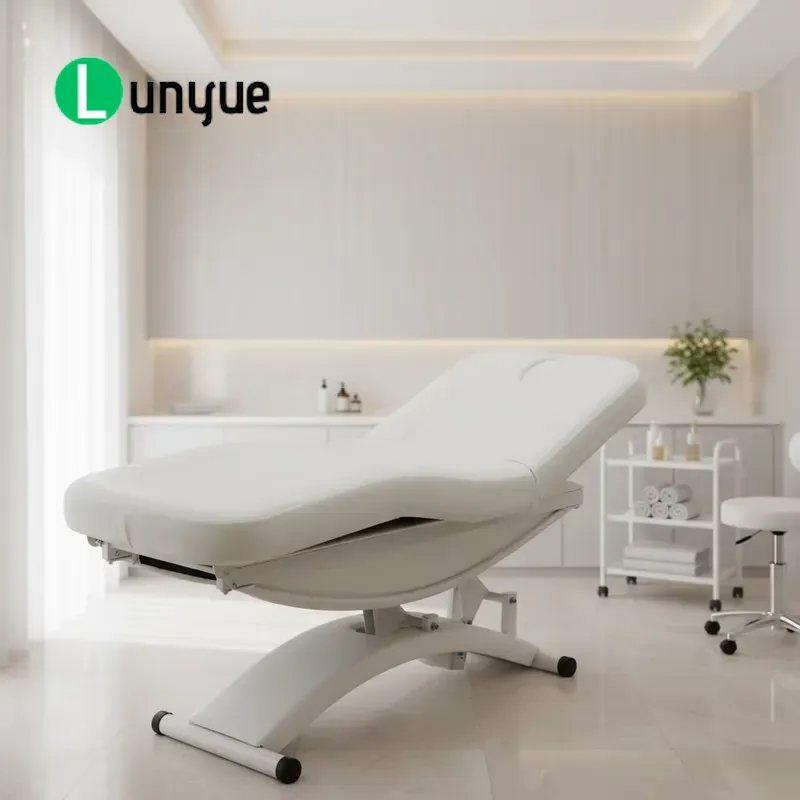 Spa And Wellness Center - White 3 Motor Electric Beauty Bed