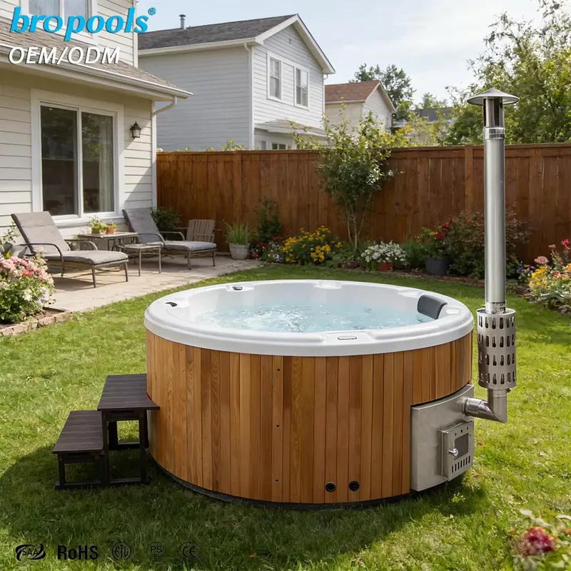 4-Person Cedar Acrylic Whirlpo - Spa Wellness Design recension och pris