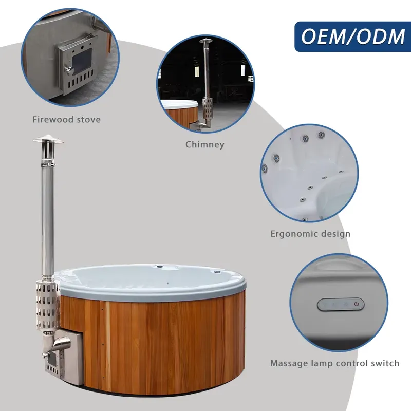 4-Person Cedar Acrylic Whirlpo - Spa Wellness Design recension och pris